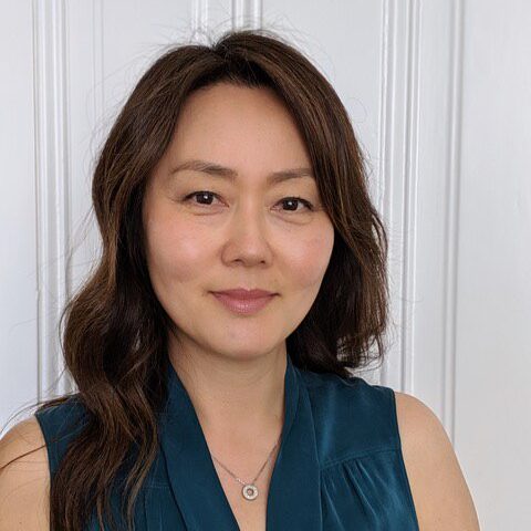 asian woman with dark hair